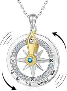 アクセサリー Diesel 00s Compass necklace pendant y2k Y2k/2000s Style “crescent Moon Star” Silver Necklace - Etsy